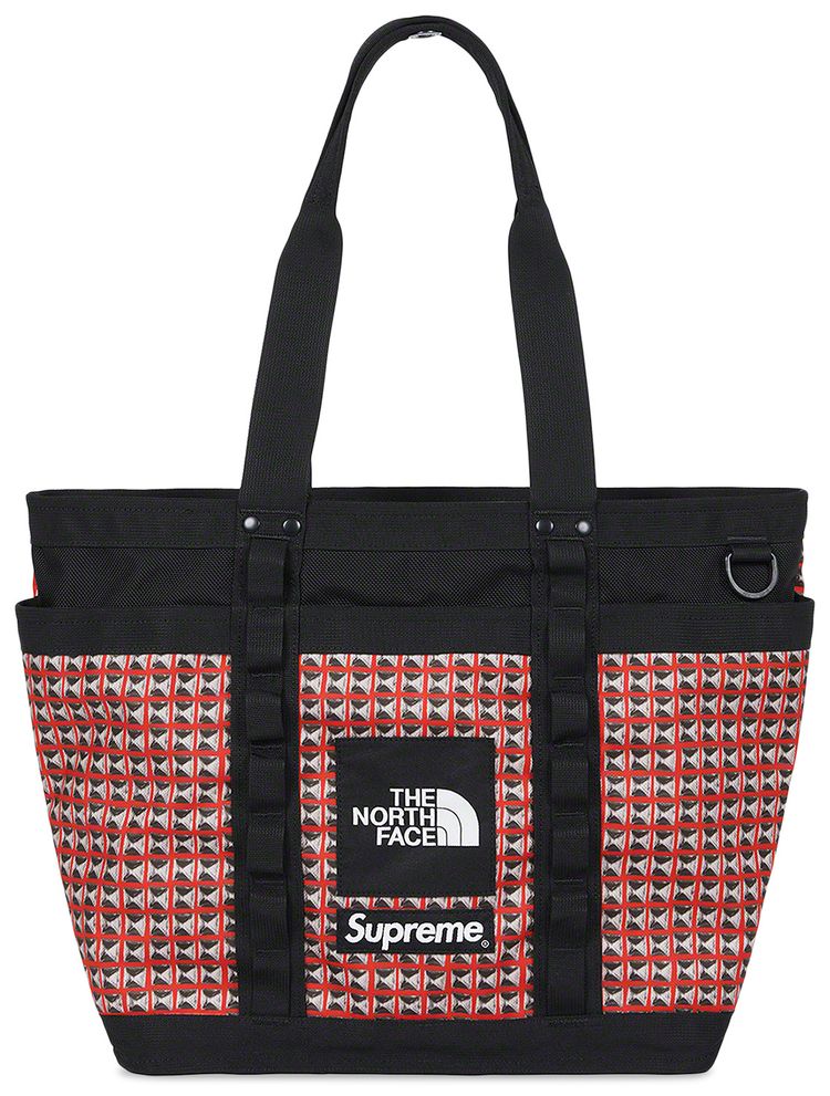 Supreme x The North Face Studded Explore Utility Tote Red