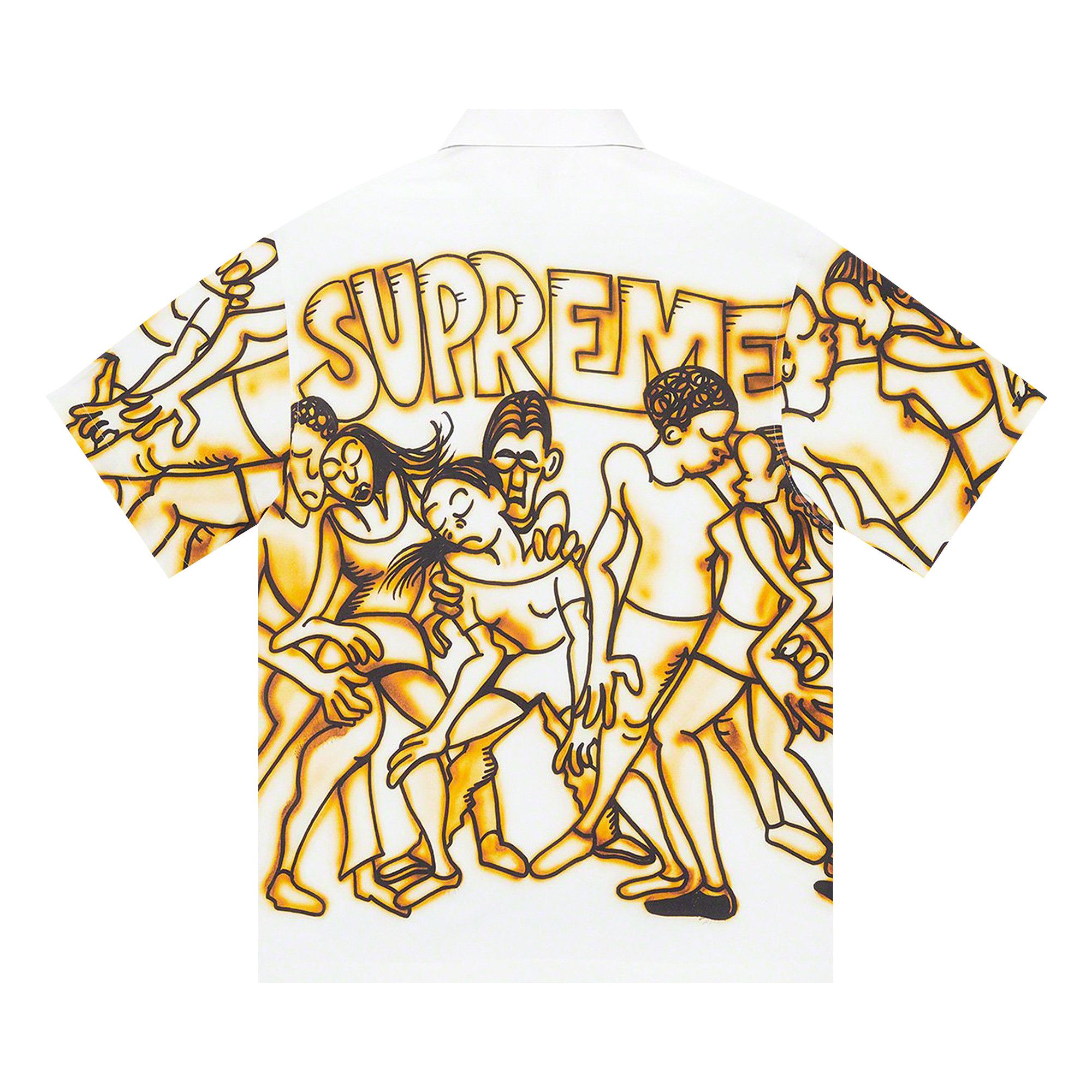 Buy Supreme Dancing Rayon Short-Sleeve Shirt 'White' - SS21S59