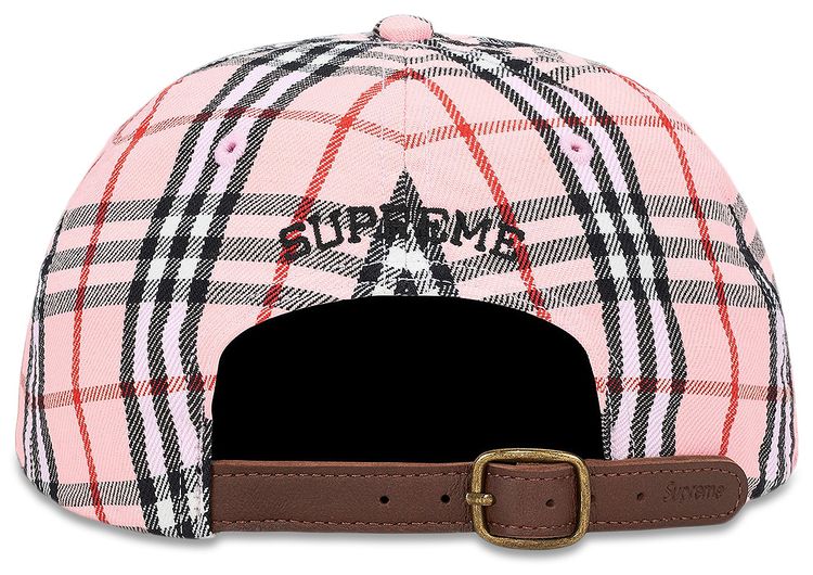 Supreme x Burberry Denim 6 Panel Pink