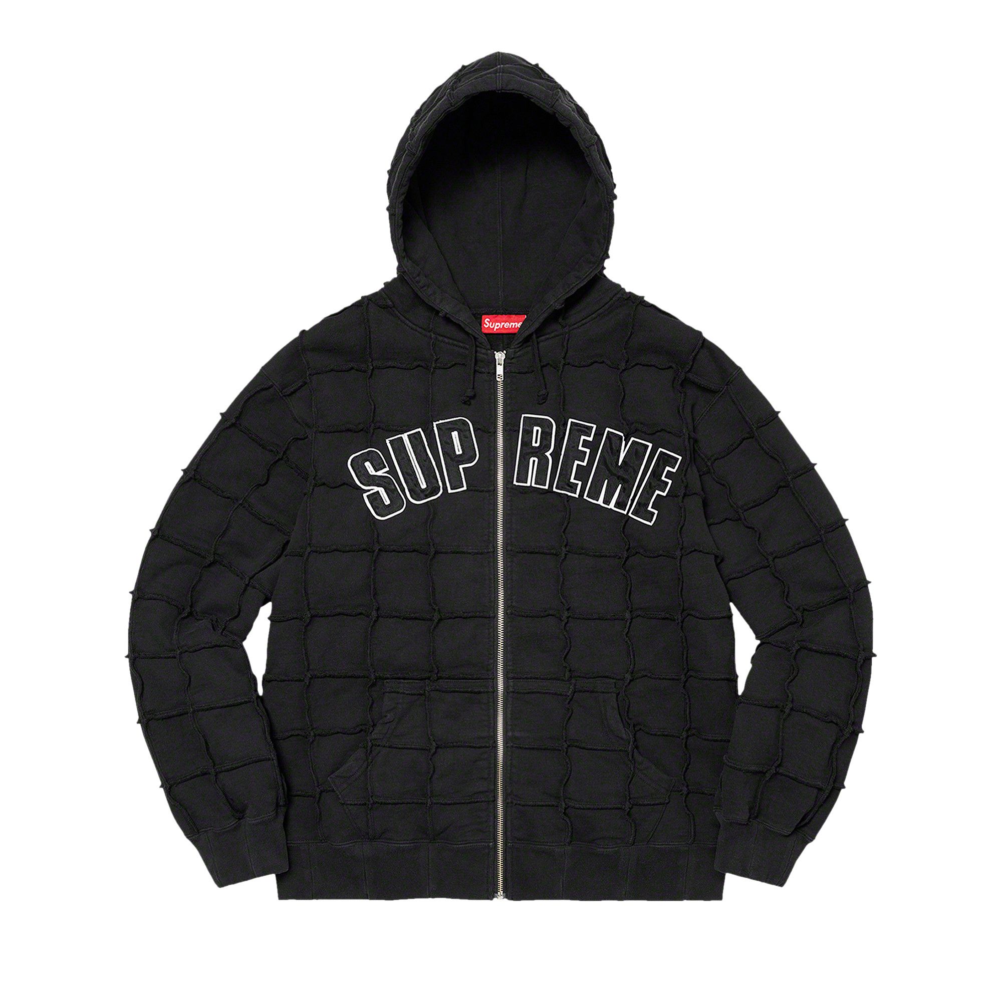Buy Supreme Reverse Patchwork Zip Up Hooded Sweatshirt 'Black' - SS22SW17  BLACK | GOAT MX