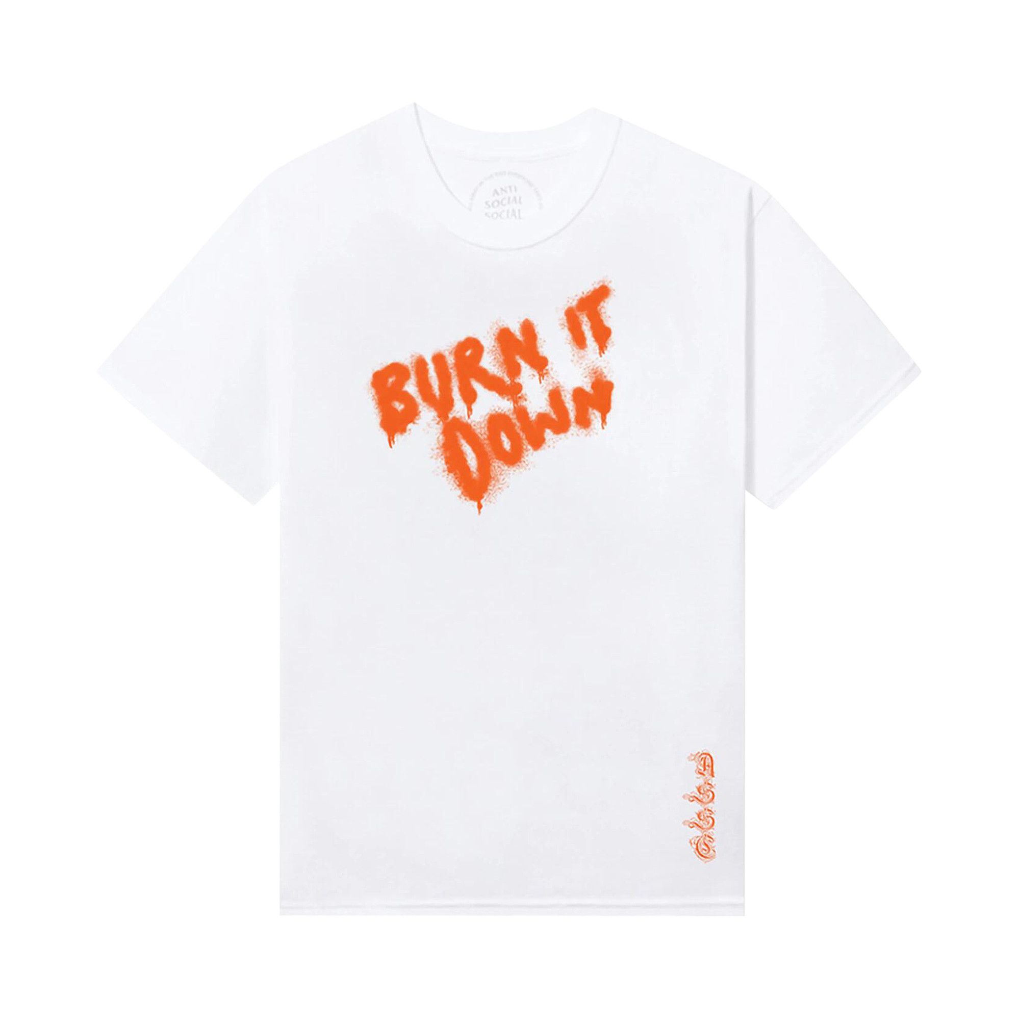 Buy Anti Social Social Club Burn It Down 2 Tee 'White