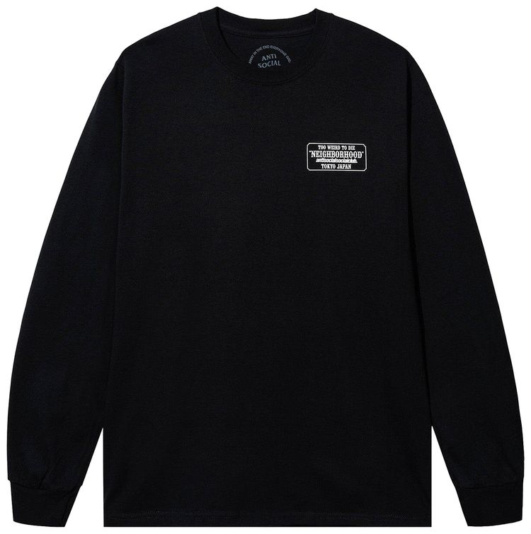 Anti Social Social Club x Neighborhood Plaque Long Sleeve Tee Black