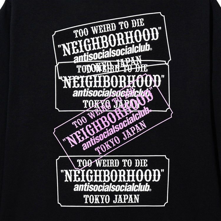 Anti Social Social Club x Neighborhood Plaque Long Sleeve Tee Black