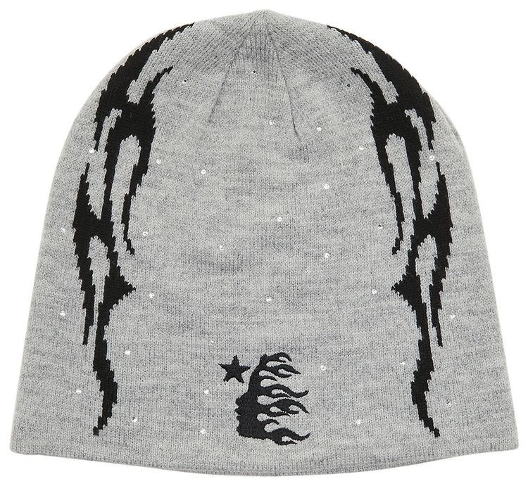 Hellstar Flame Beanie Grey