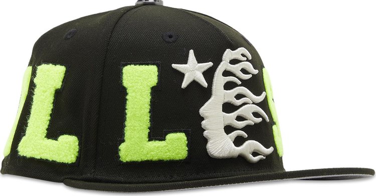 Hellstar OG Patch Fitted Hat BlackNeon Green