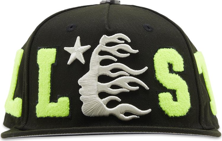 Hellstar OG Patch Fitted Hat BlackNeon Green