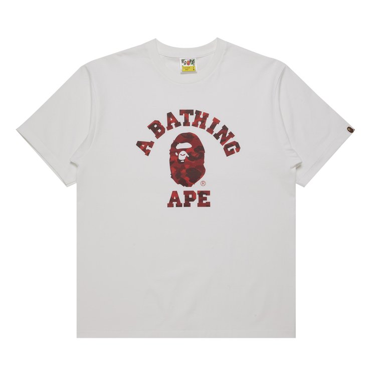 BAPE Color Camo College Tee WhiteRed