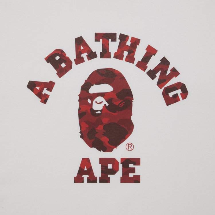 BAPE Color Camo College Tee WhiteRed