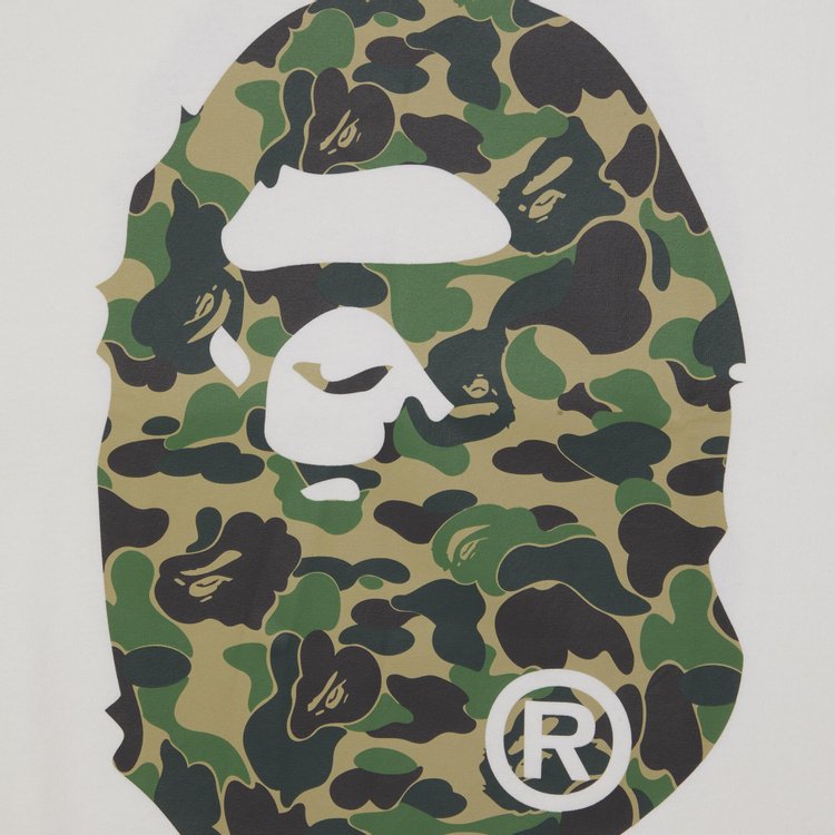 BAPE ABC Camo Big Ape Head Tee WhiteGreen