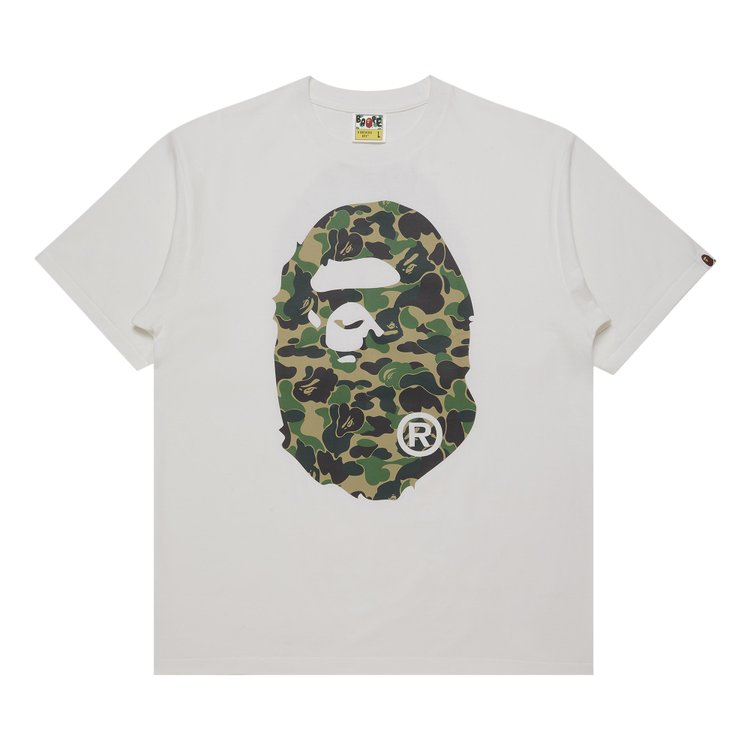 BAPE ABC Camo Big Ape Head Tee WhiteGreen