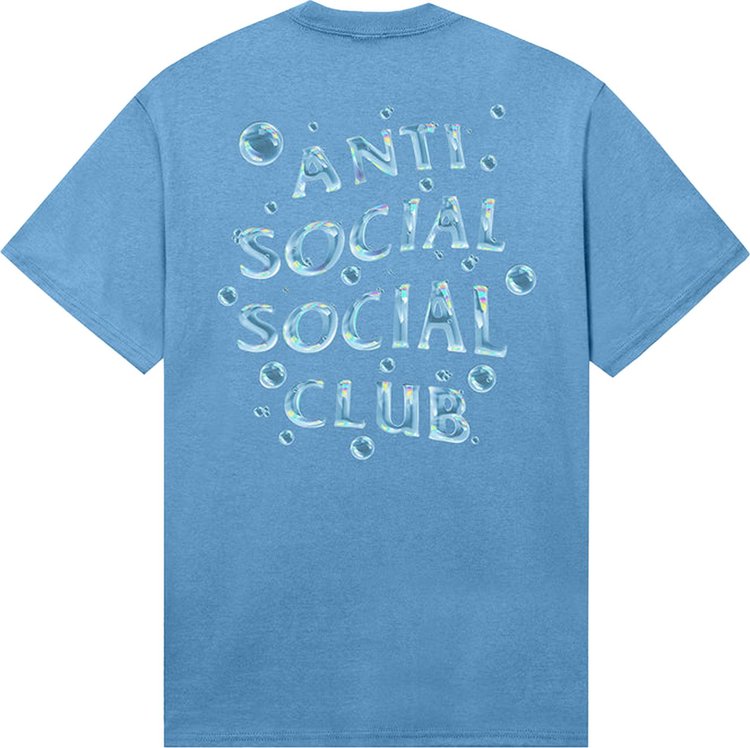 Anti Social Social Club Bubble Logo Tee Aquatic Blue