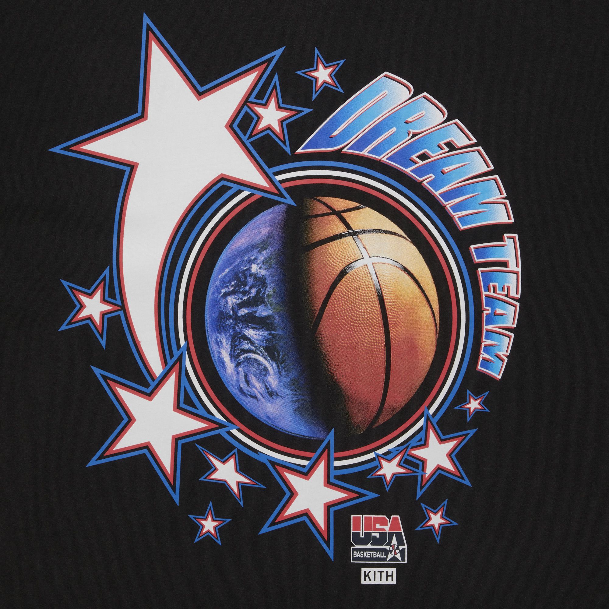 【本物新品保証】 For Kith Buy USA 'Black Tee Vintage Team Dream Basketball トップス