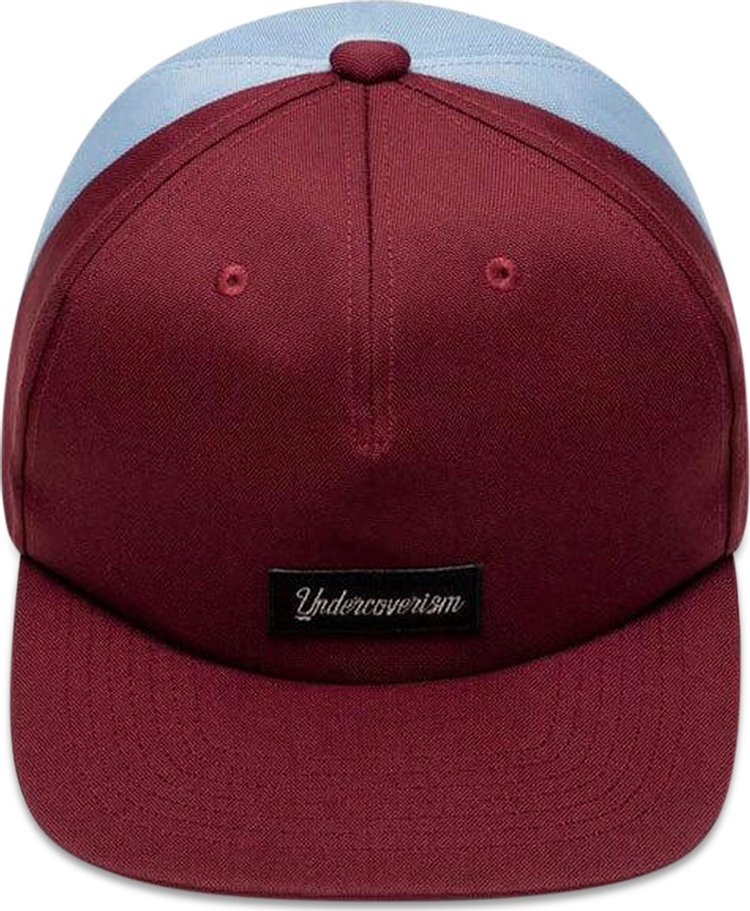 Undercover Logo Patch Snapback Cap Bordeaux