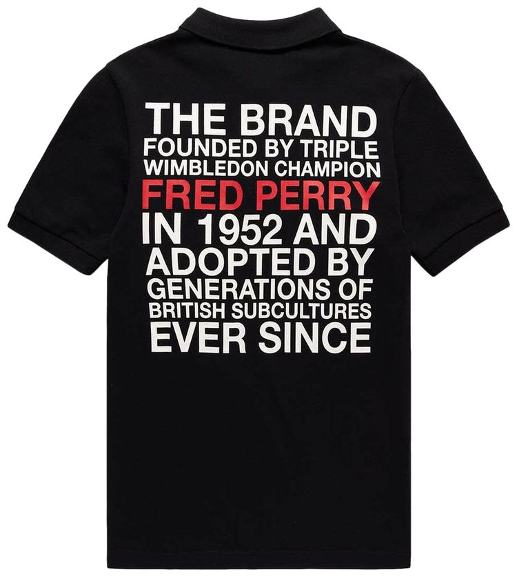 Fred Perry x Pleasures Logo Polo Black
