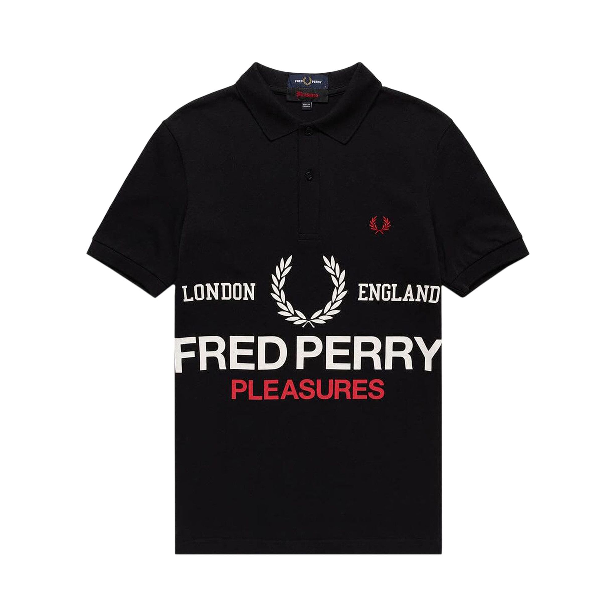Buy Fred Perry x Pleasures Logo Polo 'Black' - SM5242 102 | GOAT