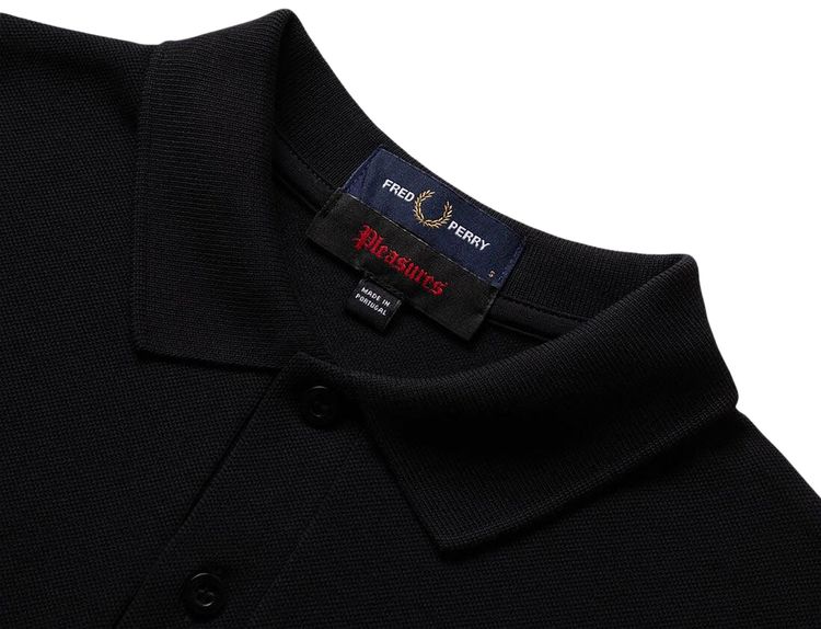 Fred Perry x Pleasures Logo Polo Black