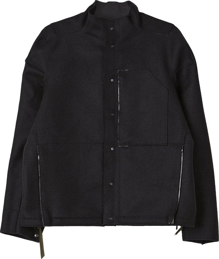 Acronym Wool Shirt Jacket Black