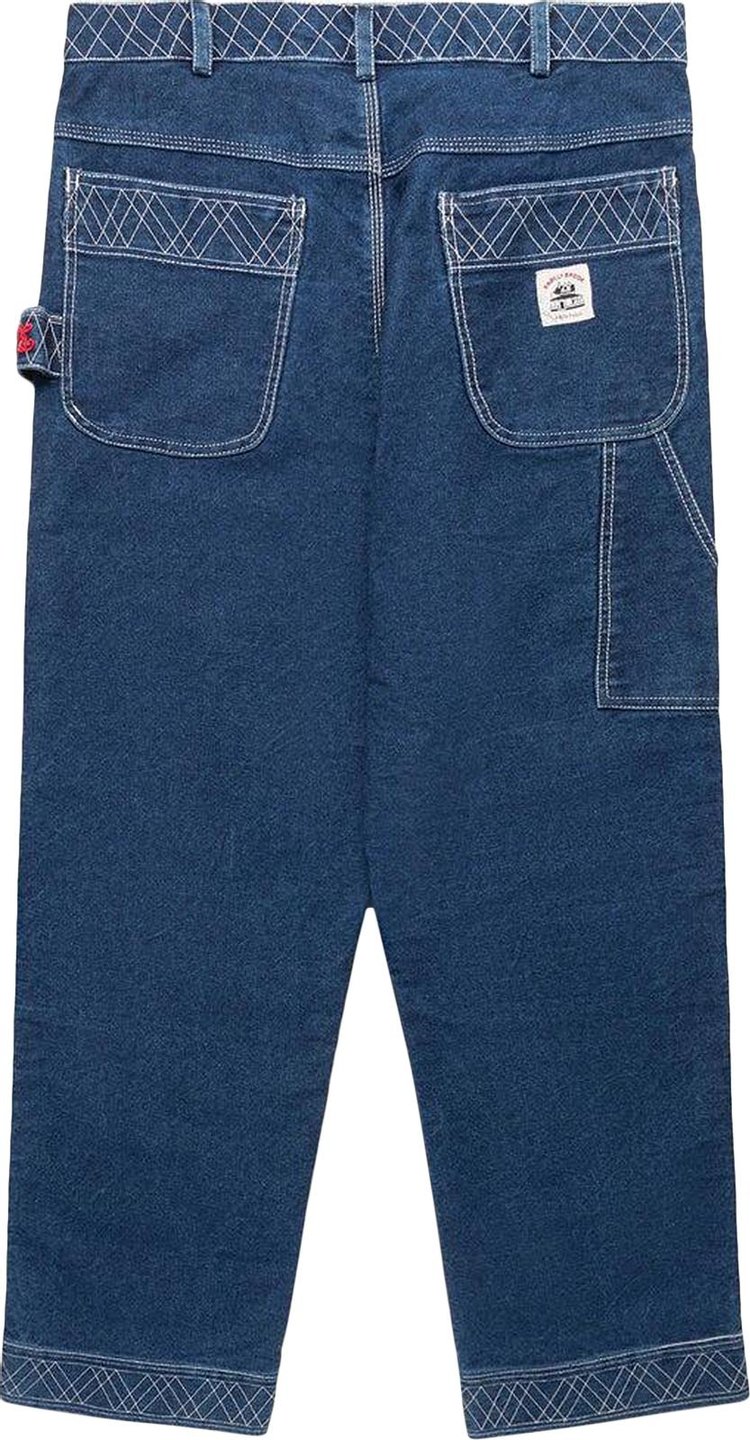 Bode Embroidered Denim Knolly Brook Trouser Indigo