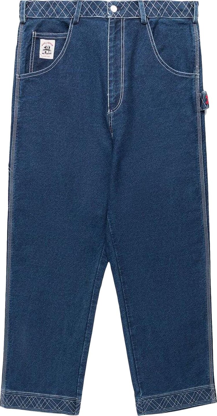 Bode Embroidered Denim Knolly Brook Trouser Indigo