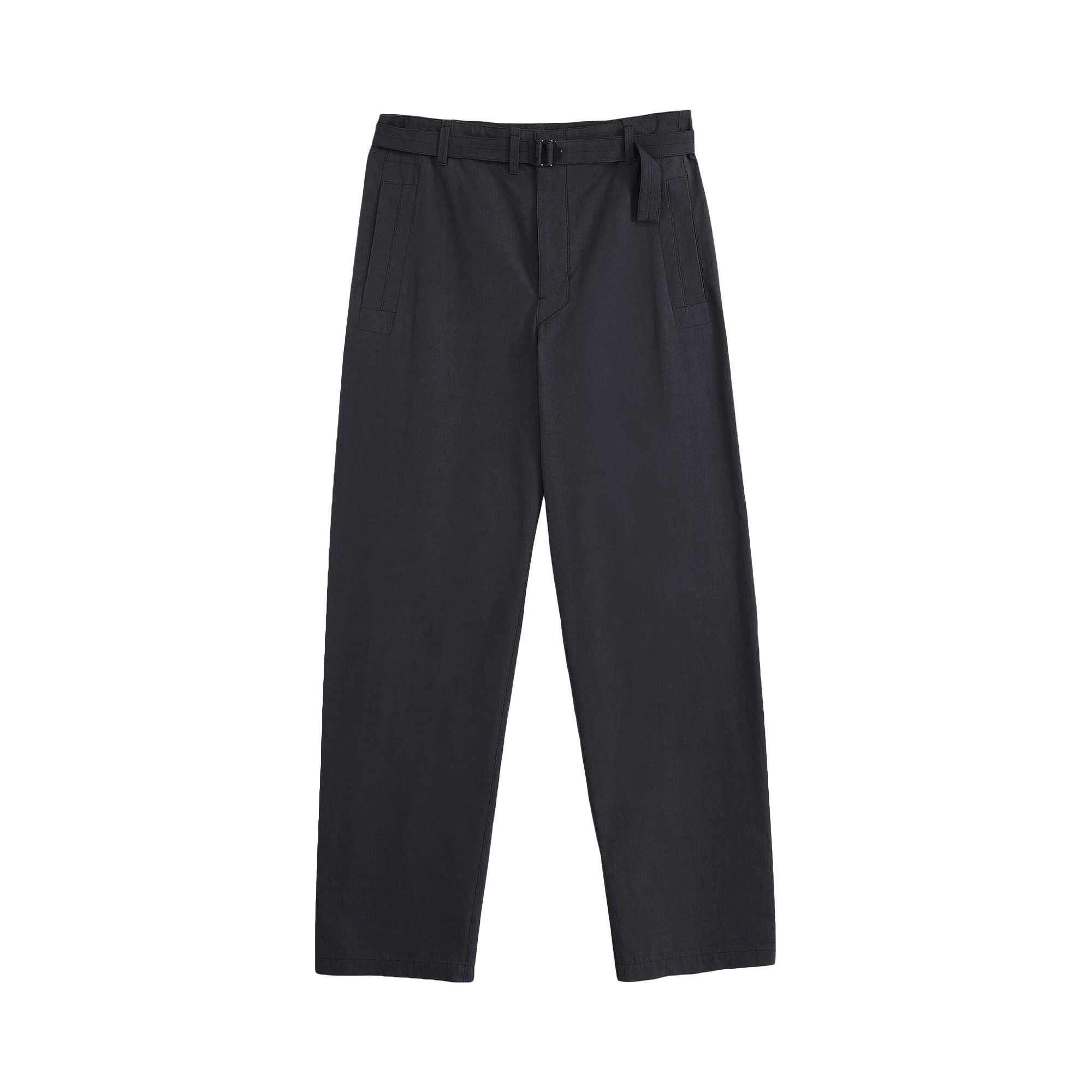 Buy Lemaire Seamless Belted Pants 'Anthracite Brown' - PA1106