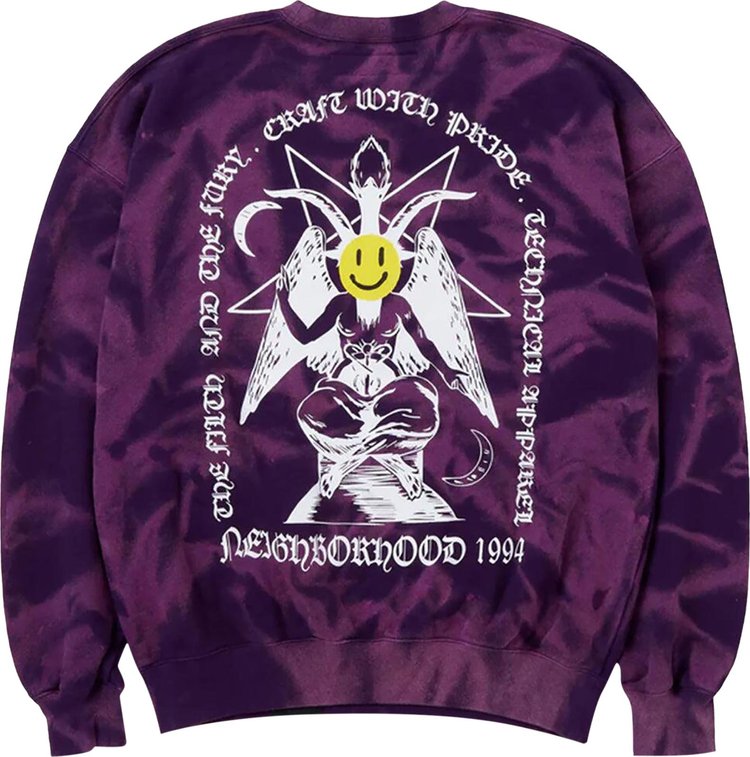 Neighborhood Tie Dye Sweatshirt Purple