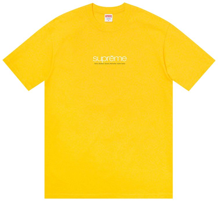 Supreme Five Boroughs Tee Yellow