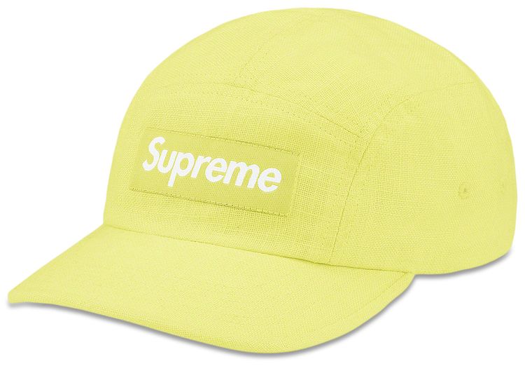 Supreme Linen Camp Cap Lime