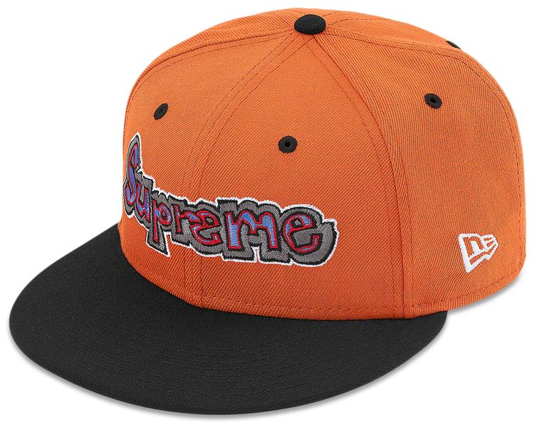 Supreme x New Era Gonz Logo Hat Burnt Orange