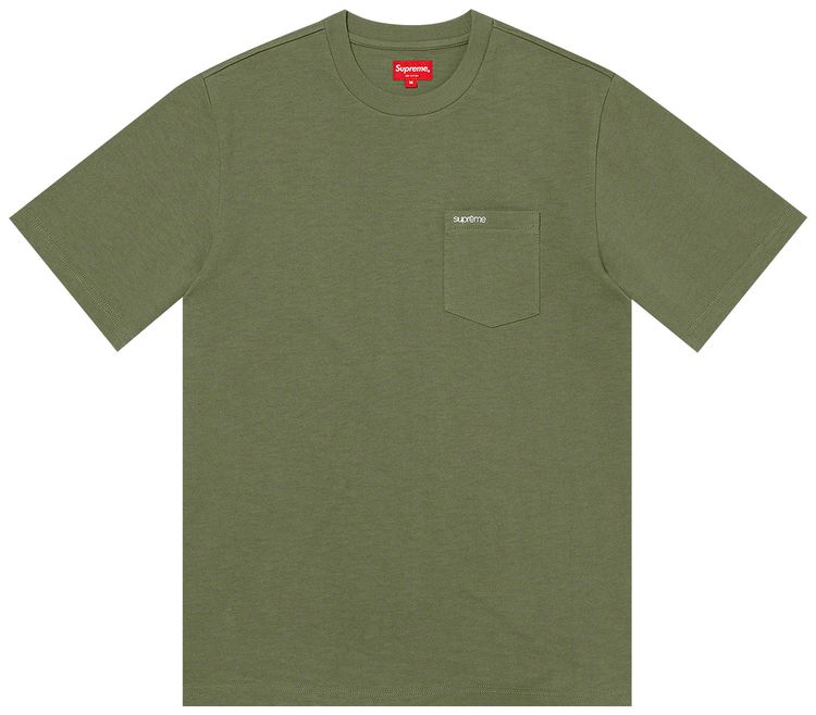 Supreme Short Sleeve Pocket Tee Light Olive