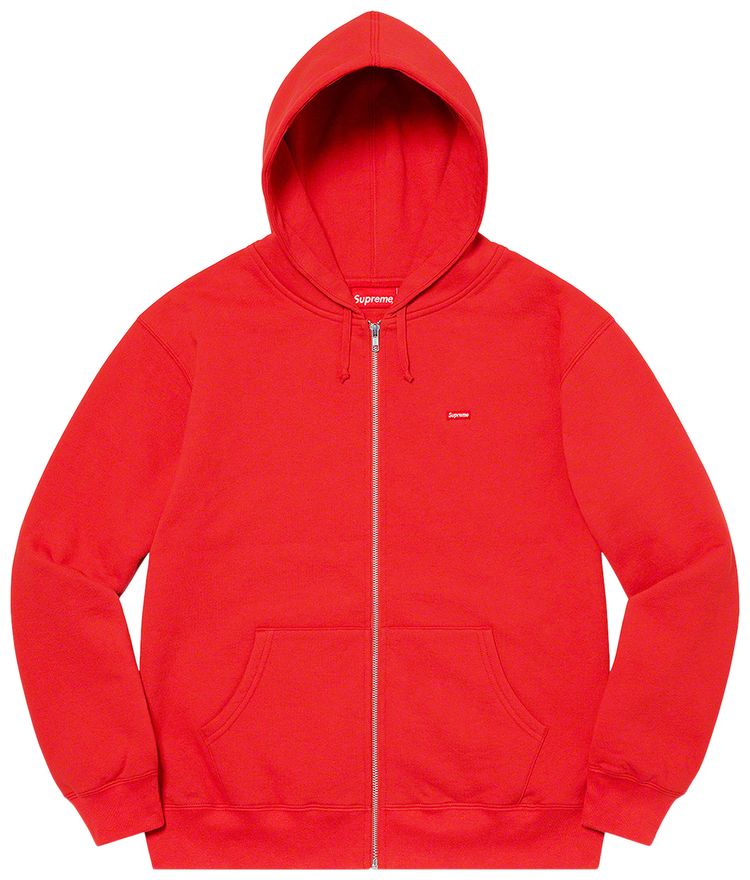 Supreme Small Box Zip Up Hooded Sweatshirt Burnt Red