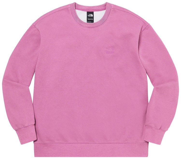 Supreme x The North Face Pigment Printed Crewneck Pink