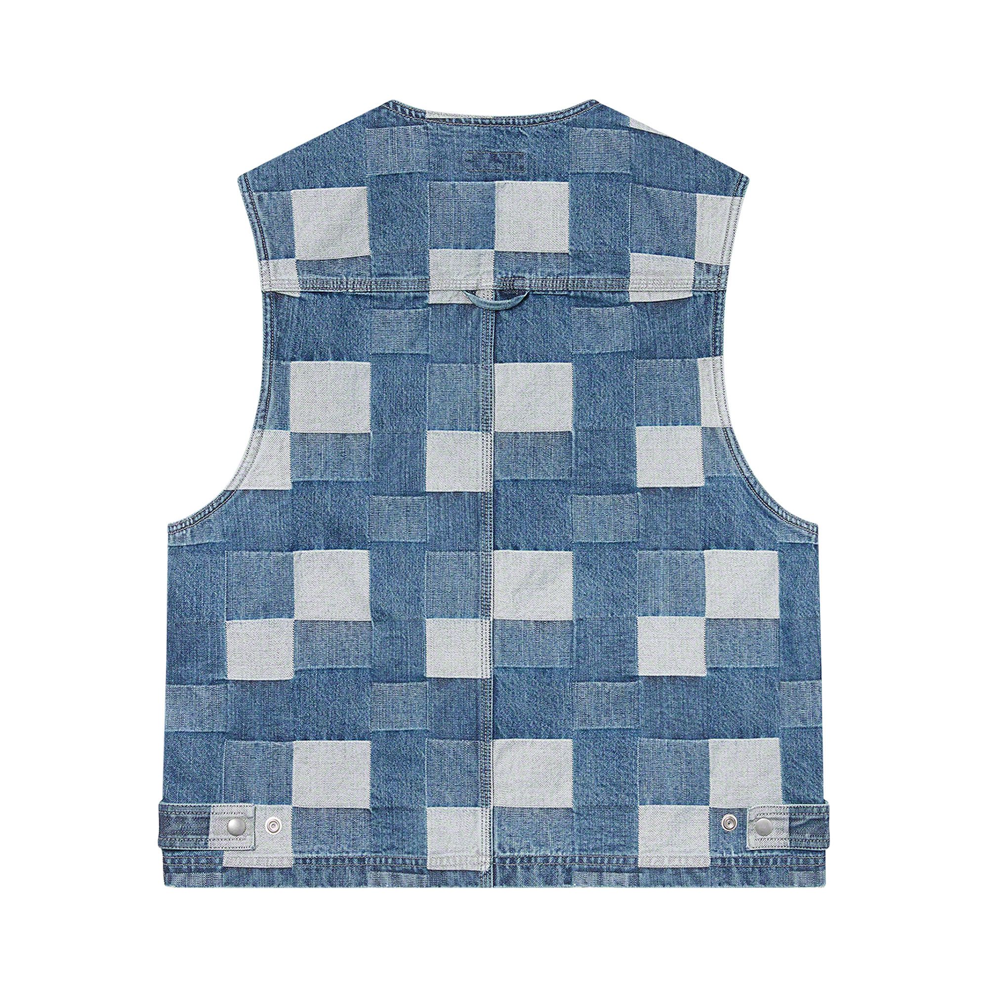 Buy Supreme Patched Denim Vest 'Blue' - SS21J90 BLUE | GOAT