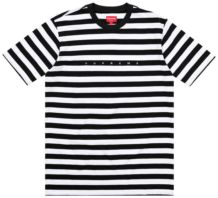 Supreme Bar Stripe Tee Black