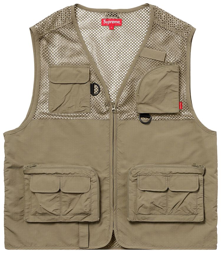 Supreme Mesh Cargo Vest Light Olive