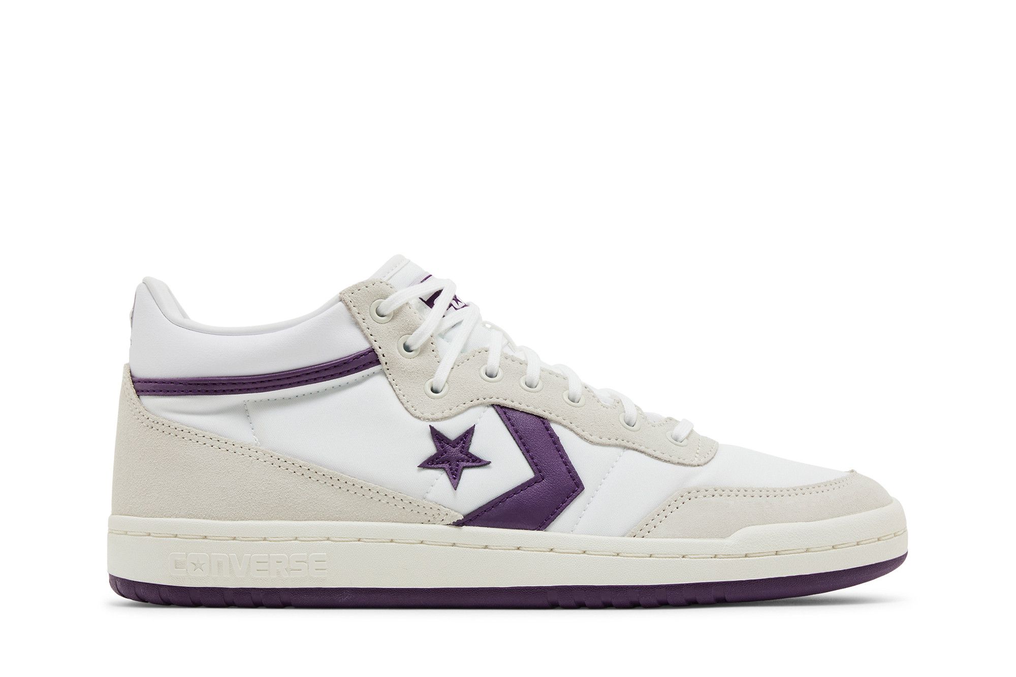 Size 10.0 Fastbreak Pro Mid White Purple