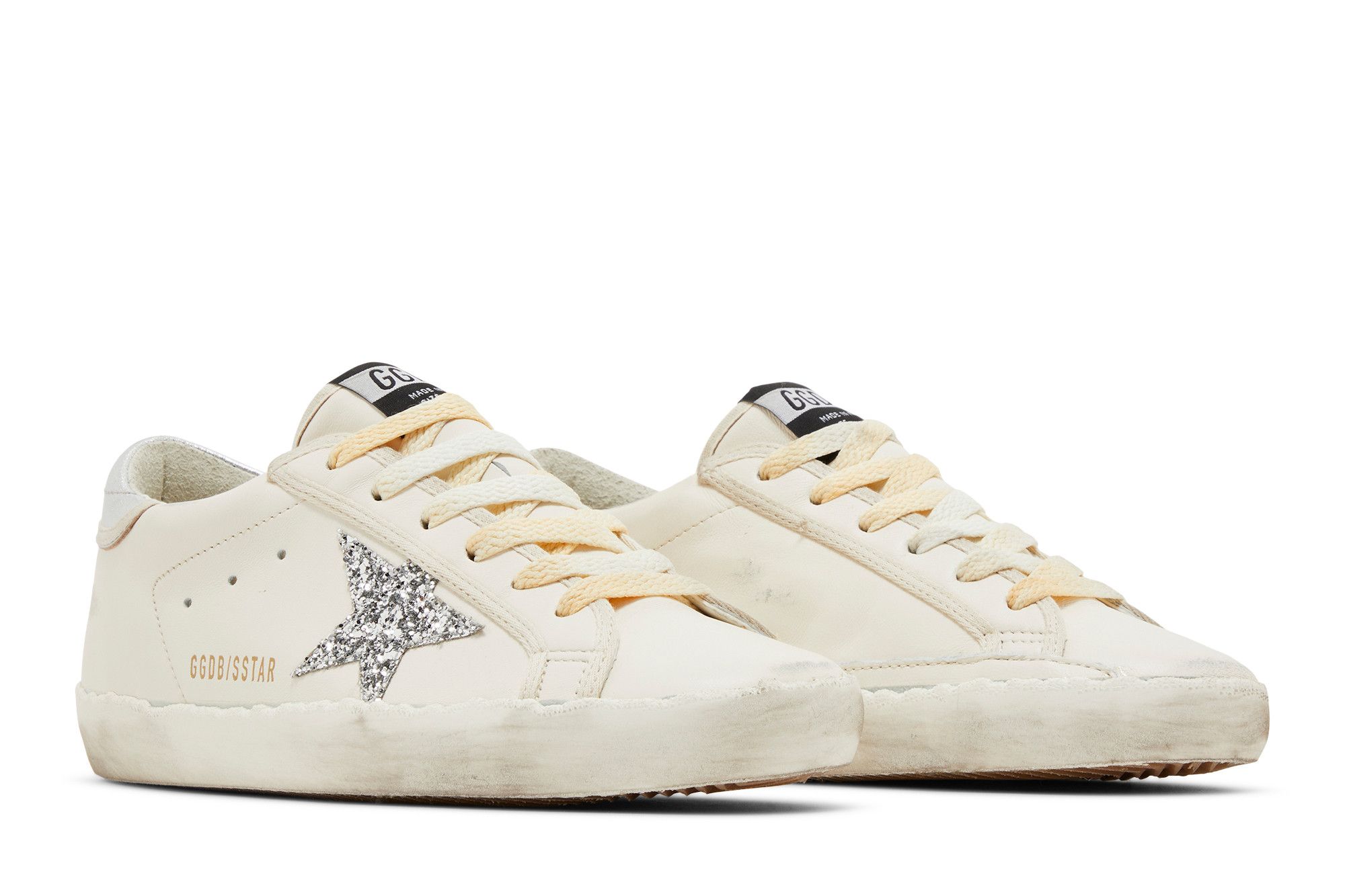 Golden Goose｜SNEAKERS (GWF00101 F005445 90184) Men's Super-Star with gold sparkle foxing and lettering