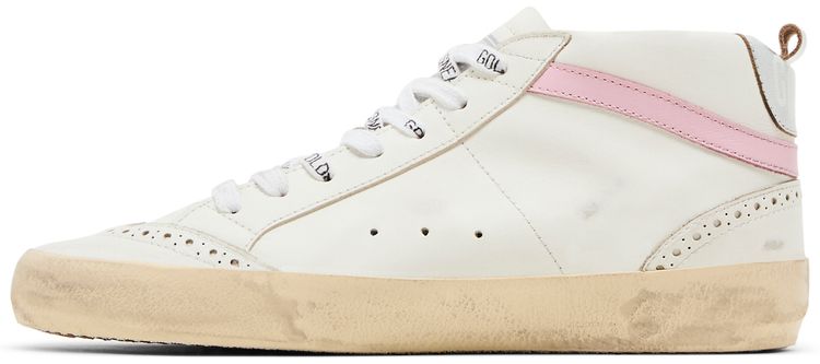 Golden Goose Wmns Mid Star White Silver Pink