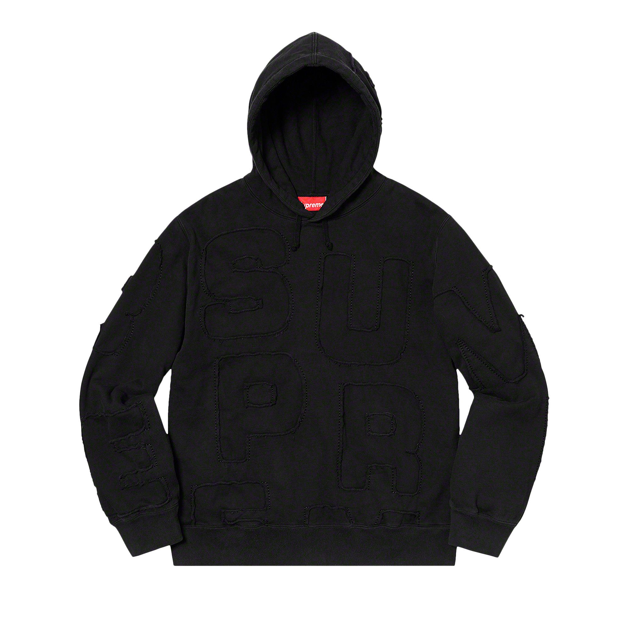 Buy Supreme Cutout Letters Hooded Sweatshirt Black SS20SW11 BLACK GOAT