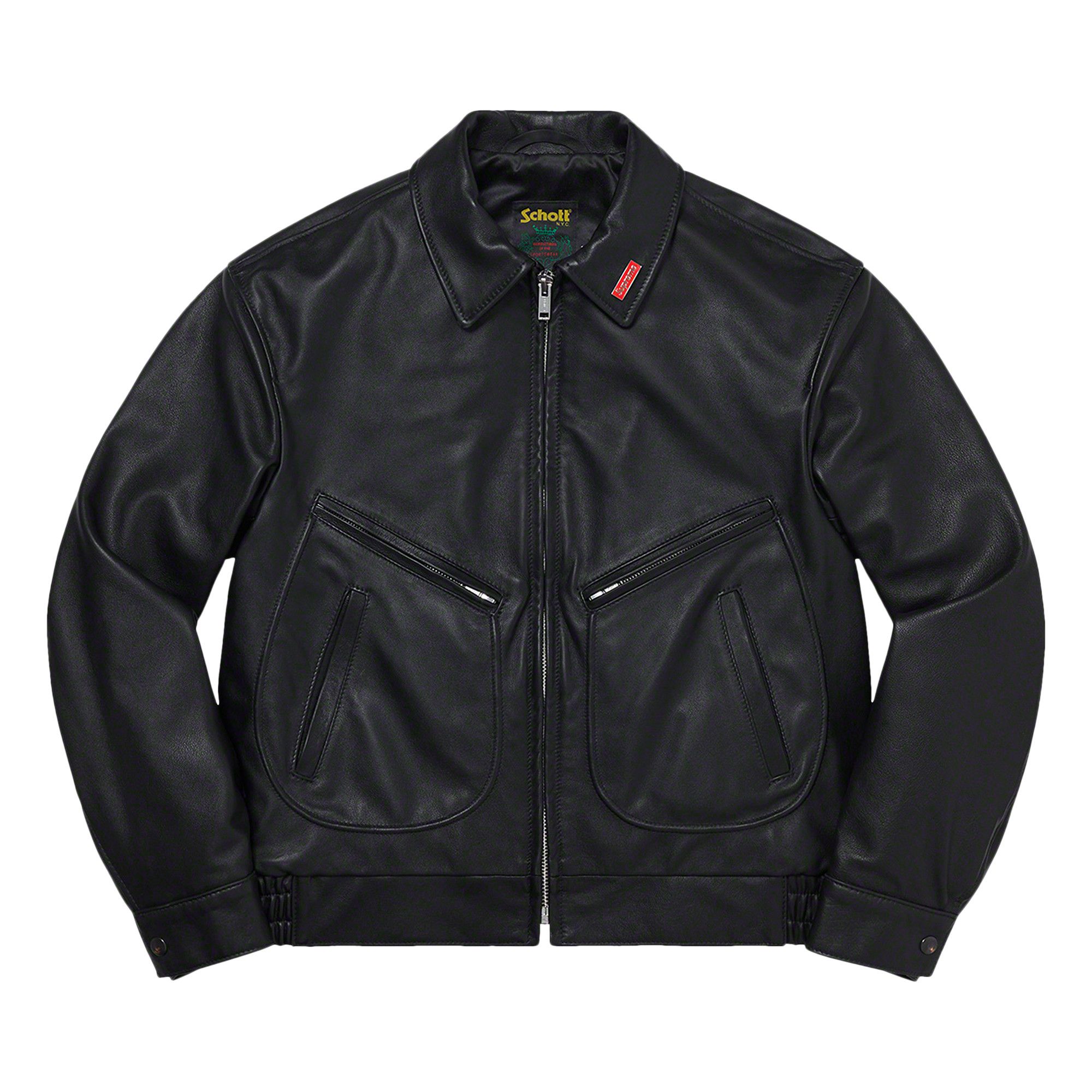 Buy Supreme x Schott Leather Work Jacket 'Black' - SS21J26 BLACK