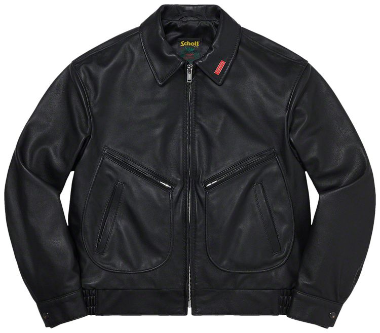 Supreme x Schott Leather Work Jacket Black