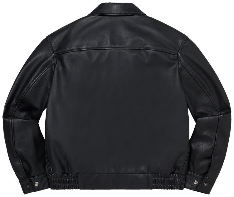 Supreme x Schott Leather Work Jacket Black