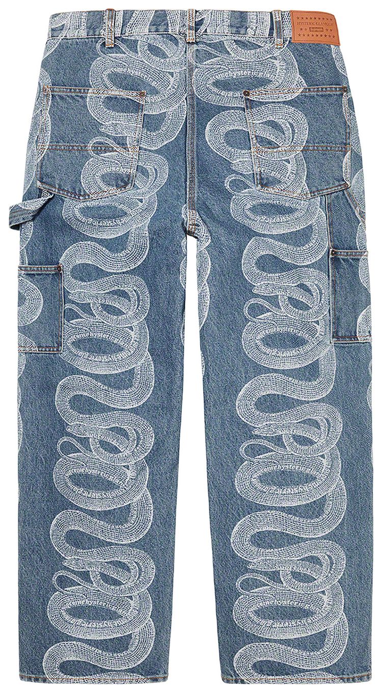 Supreme x Hysteric Glamour Snake Double Knee Painter Pant Blue