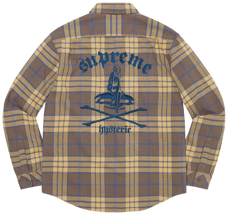 Supreme x Hysteric Glamour Plaid Flannel Shirt Brown