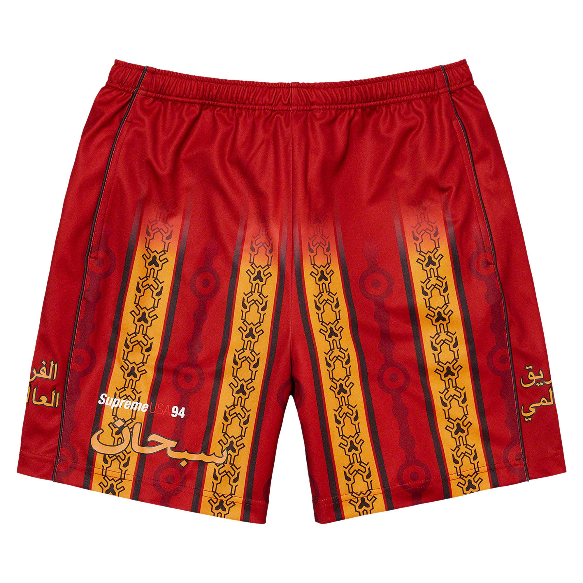 ウェア Supreme Arabic Logo Soccer Short Buy Supreme Arabic Logo Soccer Short 'Red' - SS21SH39 RED