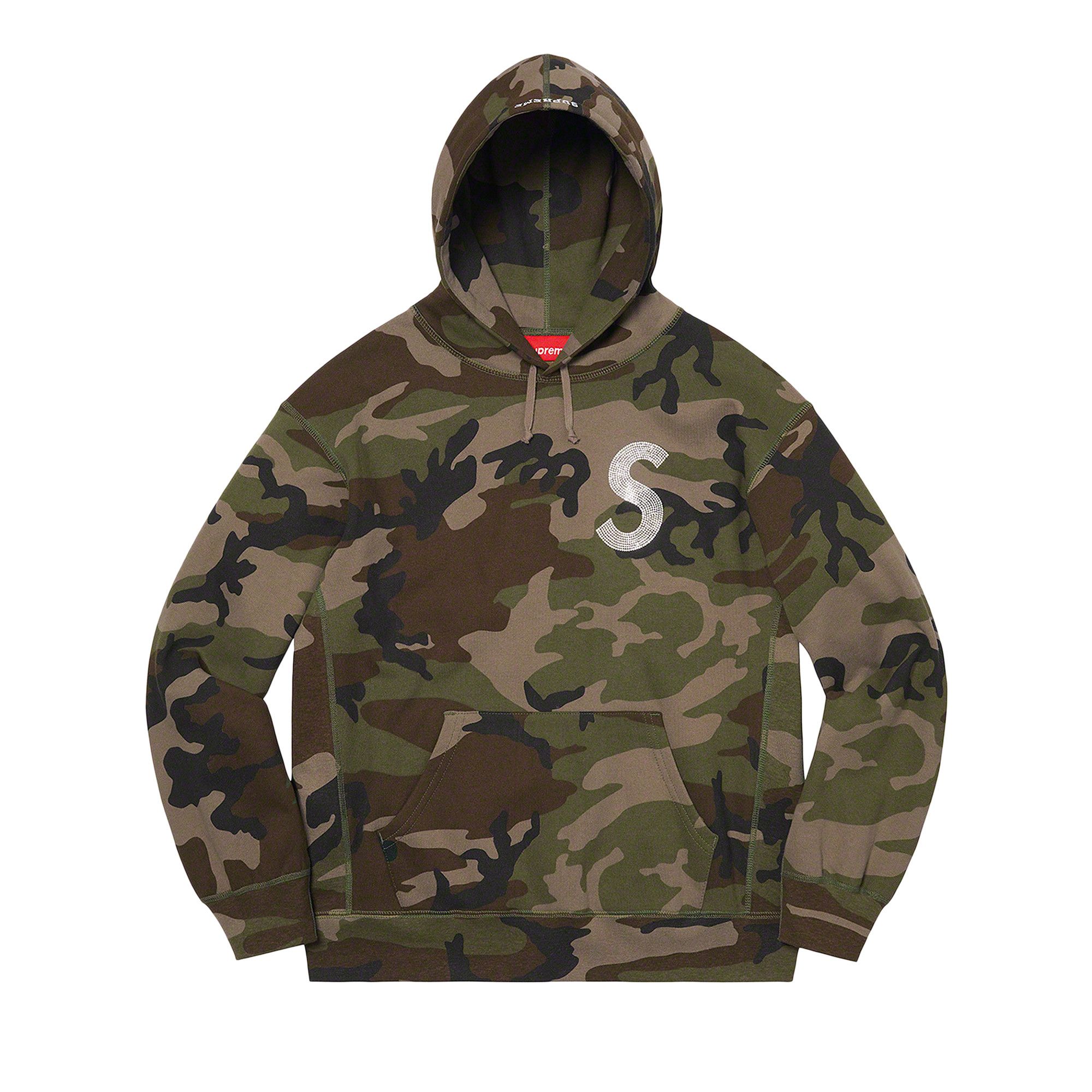Size xxl Supreme x Swarovski S Logo Hooded Sweatshirt 'Woodland Camo'