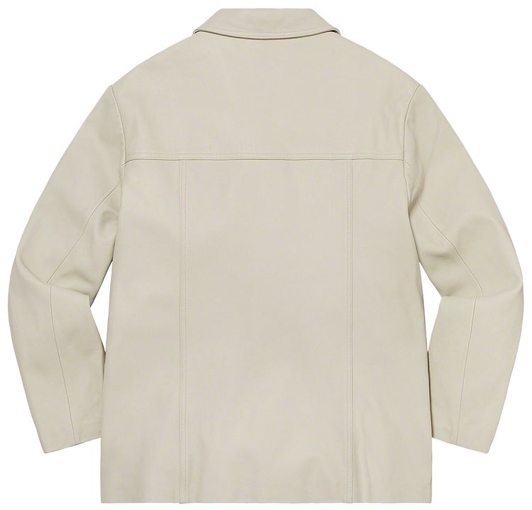 Supreme Braided Leather Overcoat Sand
