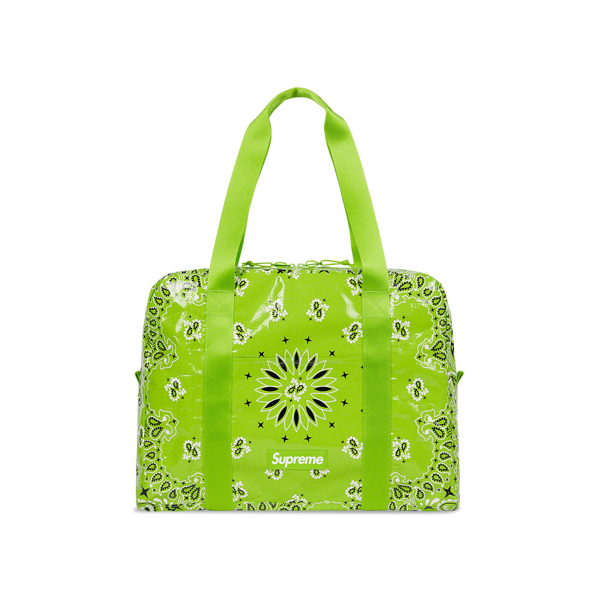 Buy Supreme Bandana Tarp Small Duffle Bag 'Bright Green' - SS21B20