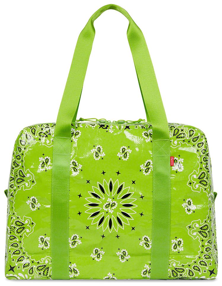 Supreme Bandana Tarp Small Duffle Bag Bright Green