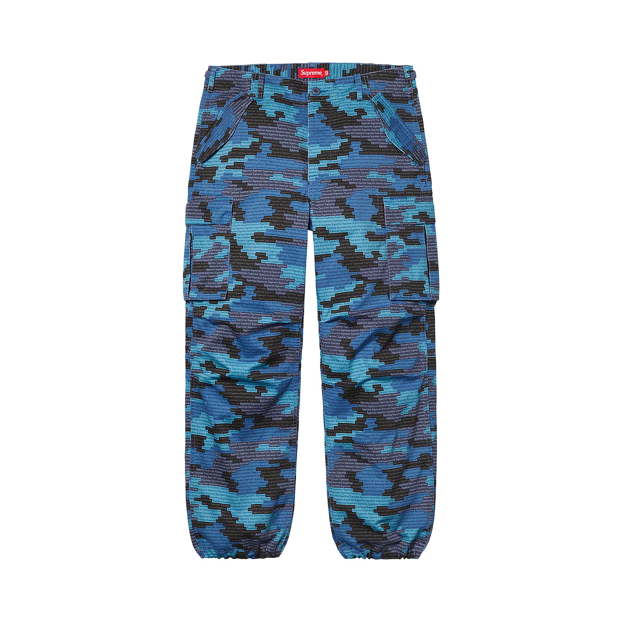 Buy Supreme Cargo Pant 'Blue Camo' - SS21P37 BLUE CAMO | GOAT