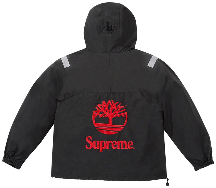 Supreme x Timberland Reflective Taping Anorak Black